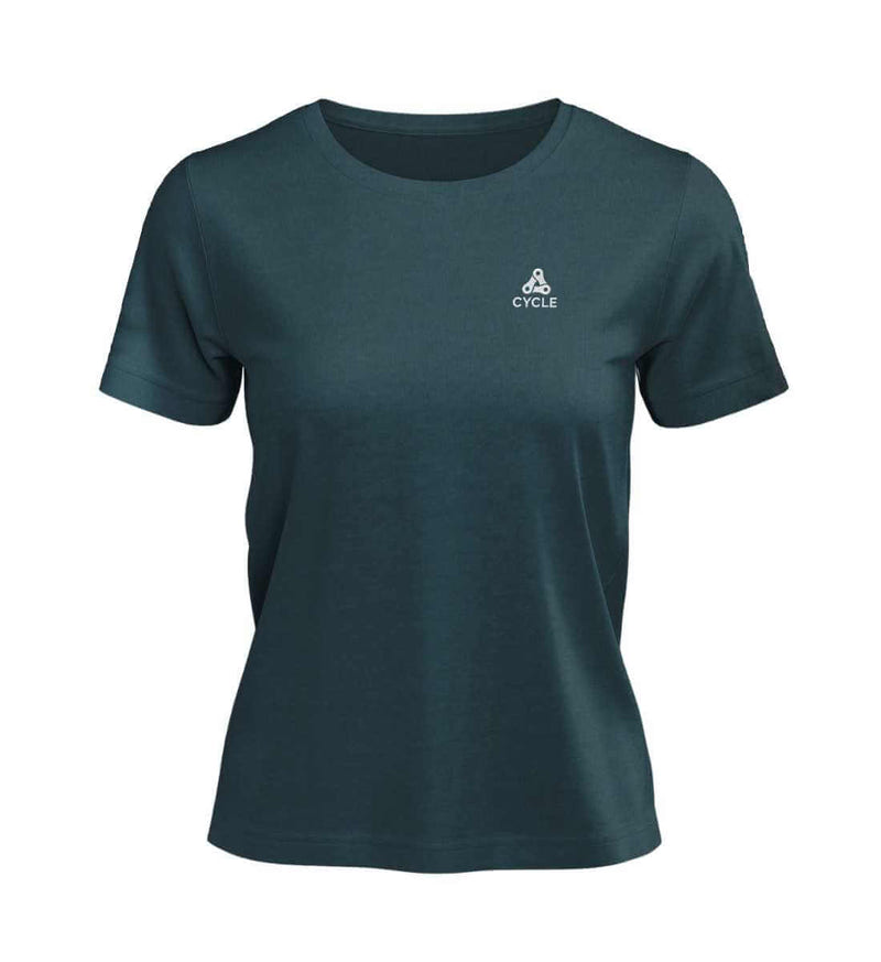 Fahrrad Cylce Stick T-Shirt Damen in Blaugrün (Stargazer) – Produktbild (100% Bio-Baumwolle) von Rad&Rucksack