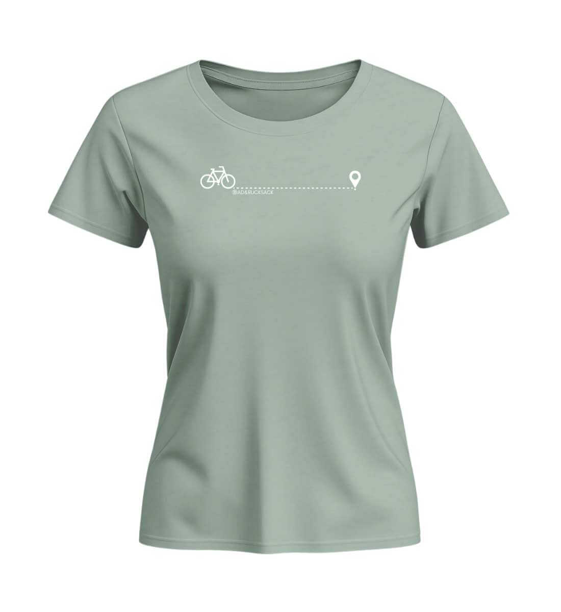 Fahrrad | Damen Premium Organic T-Shirt (Fitted) in Aloe von Rad&Rucksack