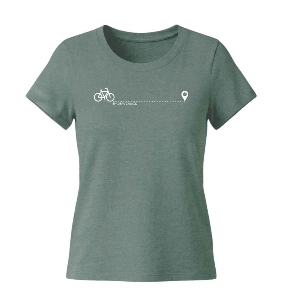 Fahrrad | Damen Premium Organic T-Shirt (Fitted) in Green Bay von Rad&Rucksack