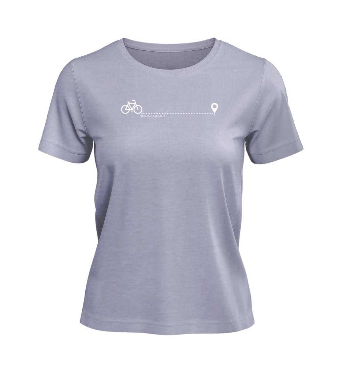 Fahrrad T-Shirt Damen Lavendel (Lavender) – Produktbild (100% Bio-Baumwolle) von Rad&Rucksack
