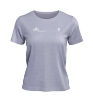 Fahrrad T-Shirt Damen Lavendel (Lavender) – Produktbild (100% Bio-Baumwolle) von Rad&Rucksack