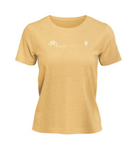 Fahrrad T-Shirt Damen Apricot-Orange (Nispero) – Produktbild (100% Bio-Baumwolle) von Rad&Rucksack