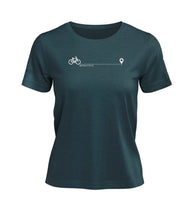 Fahrrad T-Shirt Damen Blaugrün (Stargazer) – Produktbild (100% Bio-Baumwolle) von Rad&Rucksack
