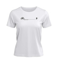 Fahrrad T-Shirt Damen in Weiß (White) – Produktbild (100% Bio-Baumwolle) von Rad&Rucksack