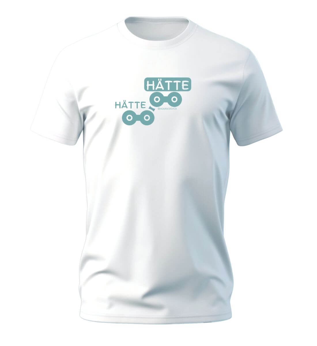 Outdoor T-Shirt Fahrrad Hätte Herren in Weiß (White) – Produktbild (100% Bio-Baumwolle) von Rad&Rucksack