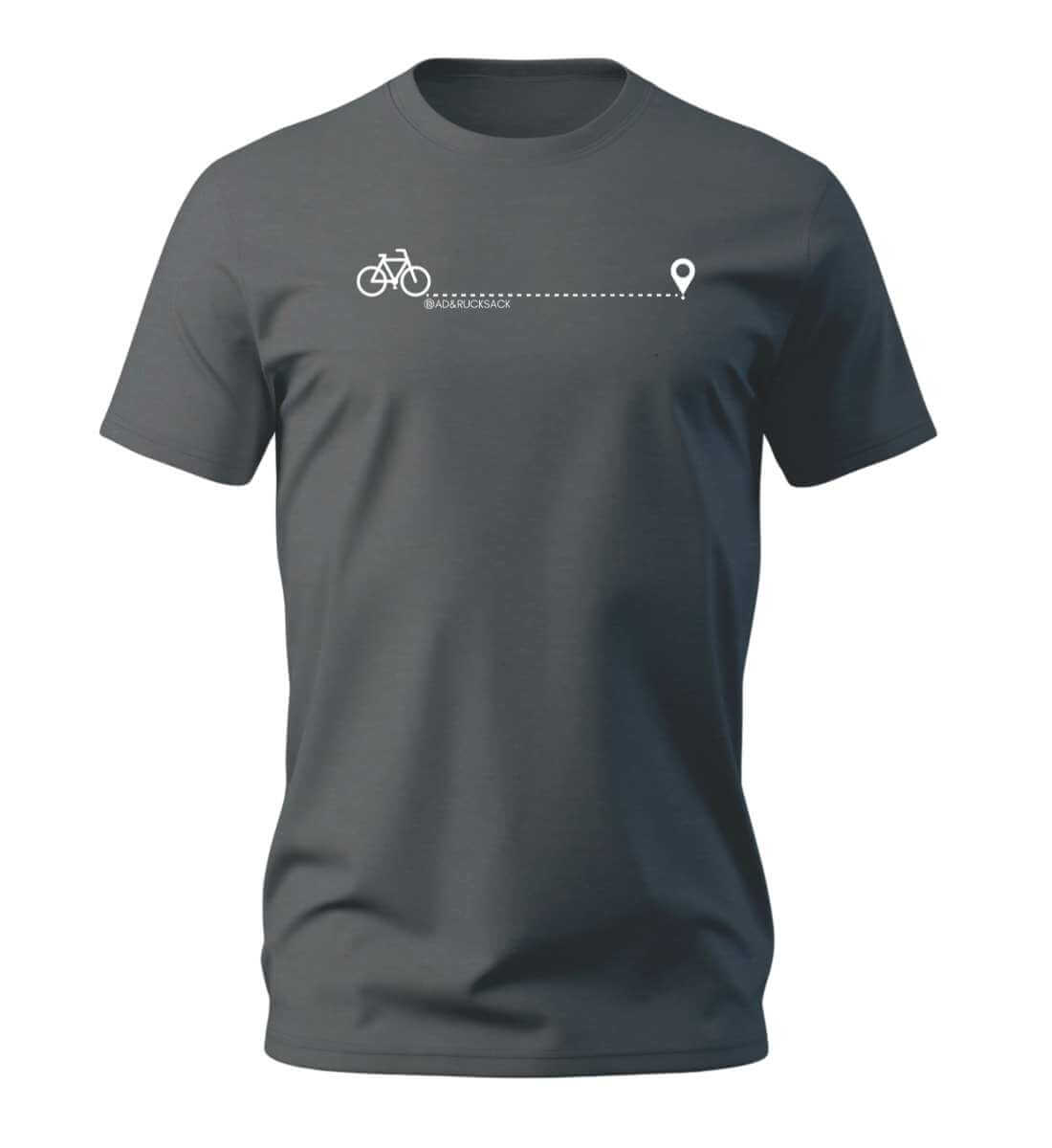 Fahrrad T-Shirt Herren Anthrazit (Anthracite) – Produktbild (100% Bio-Baumwolle) von Rad&Rucksack