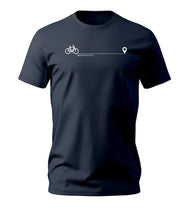 Outdoor T-Shirt Fahrrad Herren in Dunkelblau (French Navy) – Produktbild (100% Bio-Baumwolle) von Rad&Rucksack
