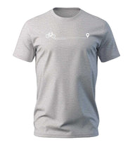 Fahrrad T-Shirt Herren Grau-Melange (Heather Grey) – Produktbild (100% Bio-Baumwolle) von Rad&Rucksack