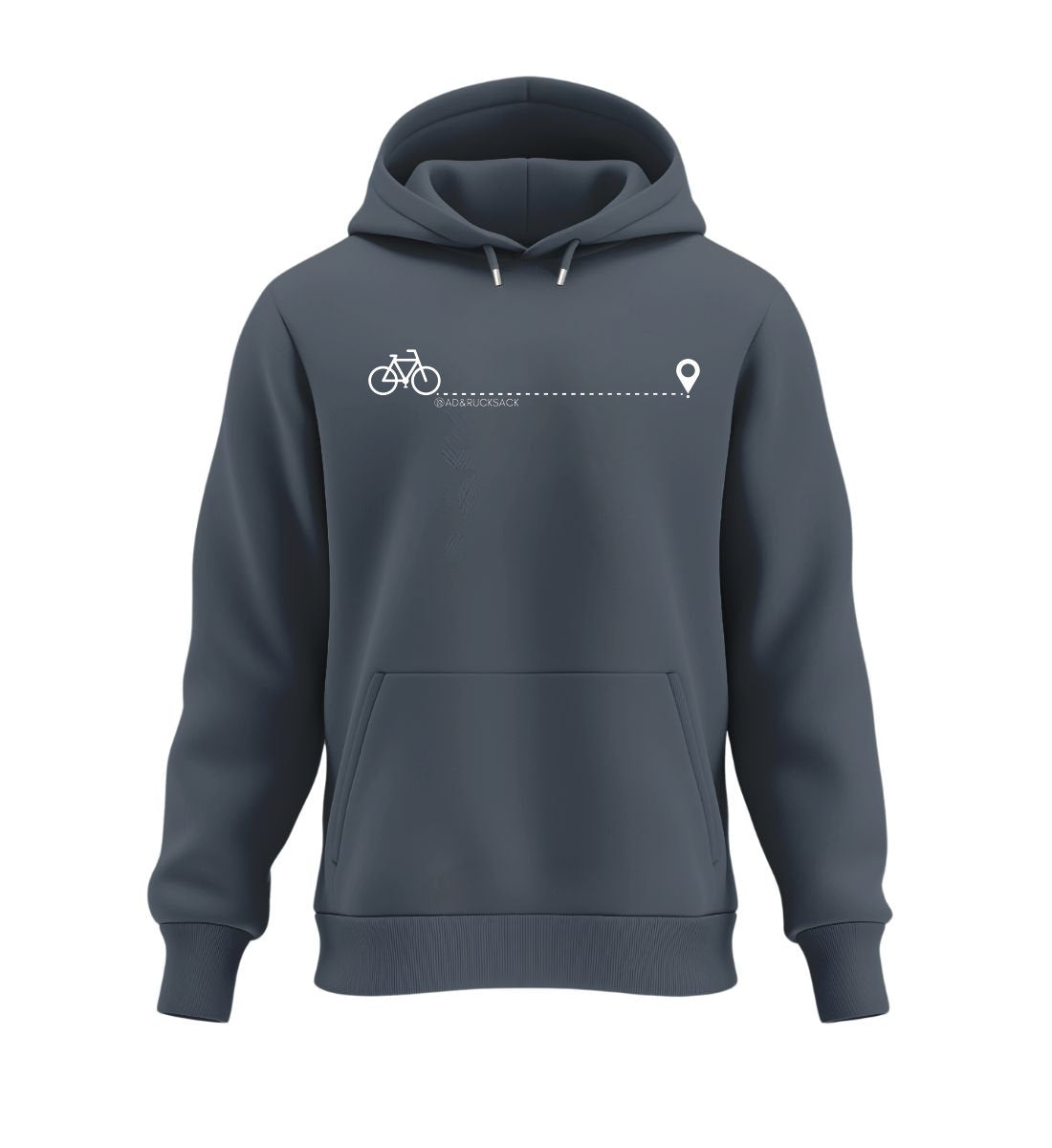 Fahrrad | Unisex Organic Hoodie in India Ink Grey von Rad&Rucksack