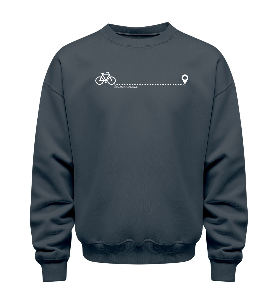 Fahrrad | Unisex Organic Pullover in India Ink Grey von Rad&Rucksack