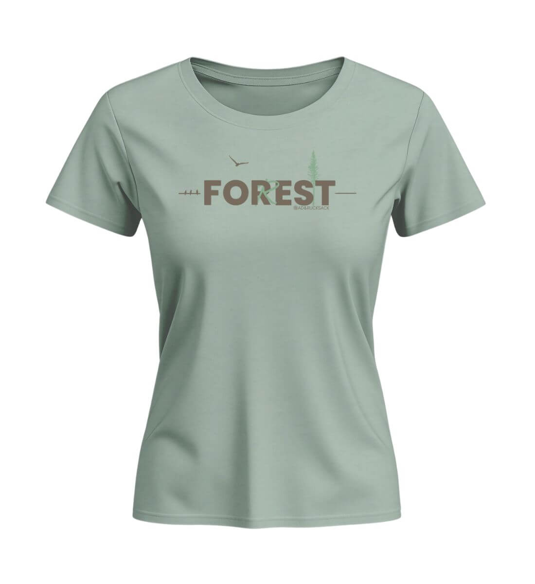 Forest | Damen Premium Organic T-Shirt (Fitted) in Aloe von Rad&Rucksack