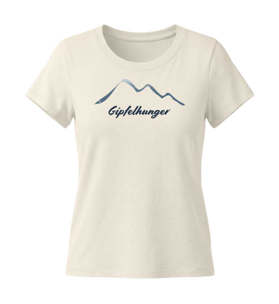 Gipfelhunger | Damen Premium Organic T-Shirt (Fitted) in Natural Raw von Rad&Rucksack