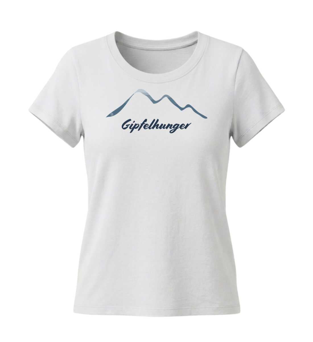 Gipfelhunger | Damen Premium Organic T-Shirt (Fitted) in White von Rad&Rucksack
