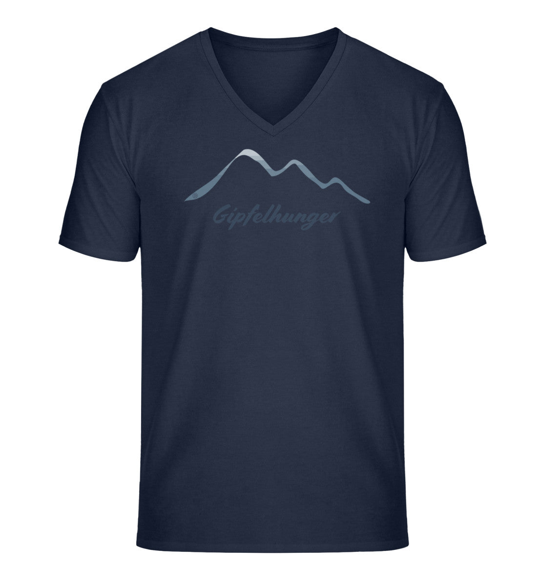 Gipfelhunger | Herren V-Neck Premium Organic T-Shirt in French Navy von Rad&Rucksack