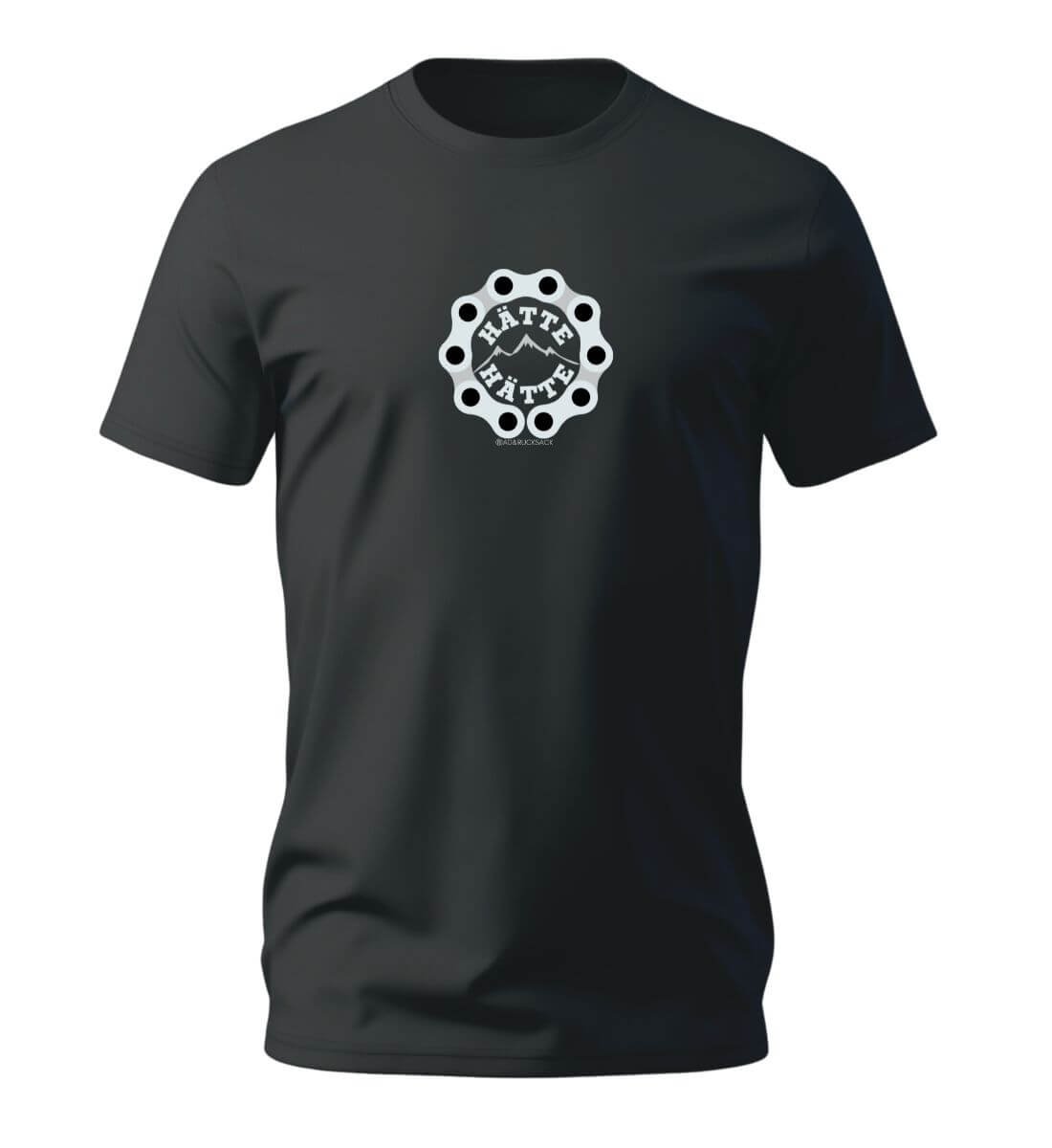 Hätte Hätte T-Shirt Herren Schwarz – Produktbild (100% Bio-Baumwolle) von Rad&Rucksack