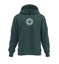 Warmer Hüttentour Hoodie Hätte Hätte in Tannengrün (Glazed Green) – Produktbild (350 g/m² Bio-Baumwolle) von Rad&Rucksack