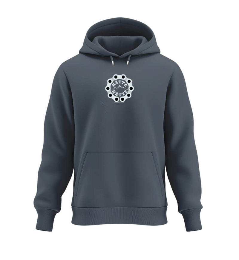 Hätte Hätte Hoodie in Blaugrau (India Ink Grey) – Produktbild (350 g/m² Bio-Baumwolle) von Rad&Rucksack