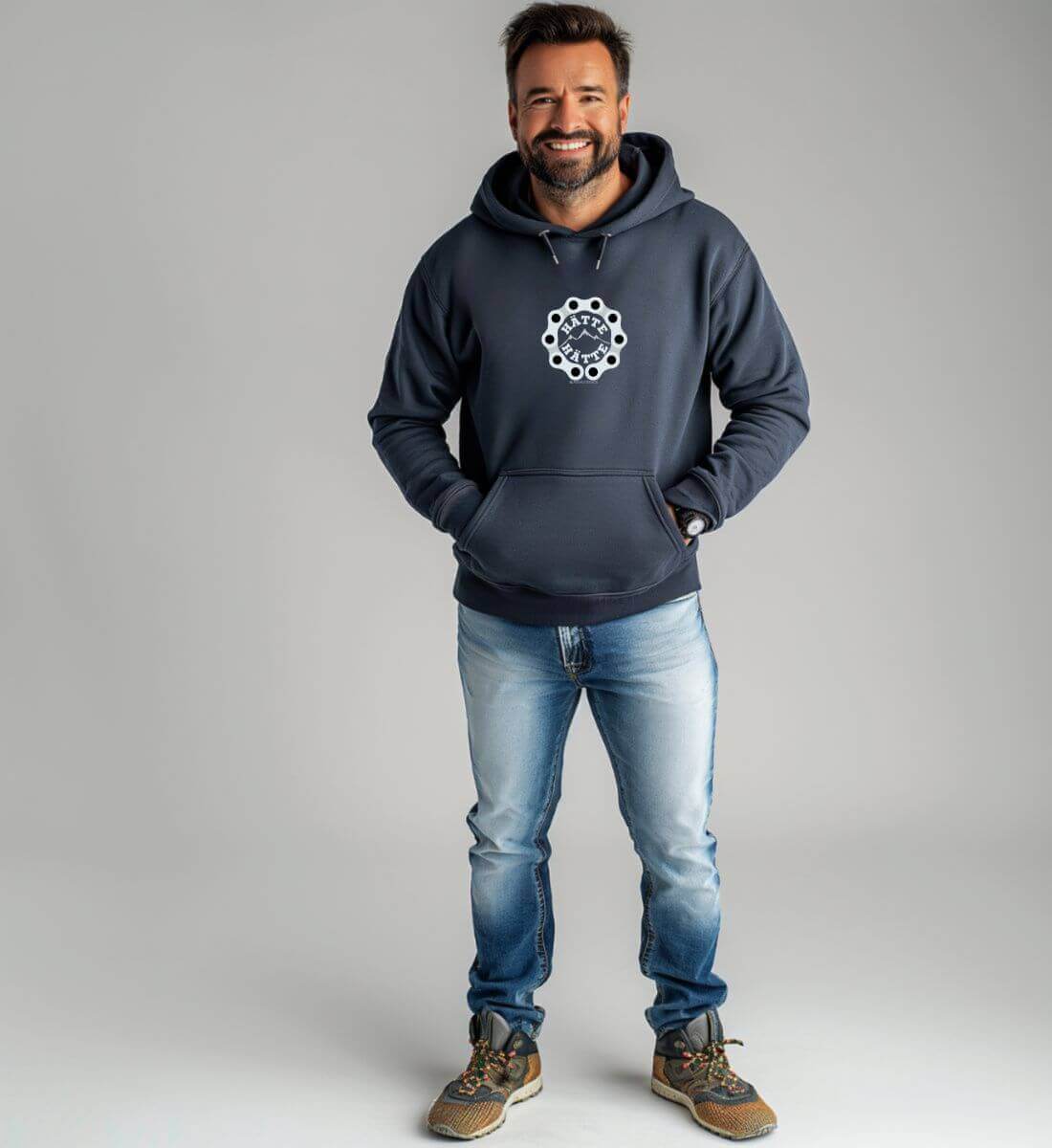 Hätte Hätte | Unisex Organic Hoodie von Rad&Rucksack - weitere Modelansicht 2