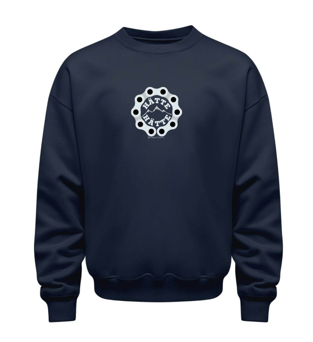 Hätte Hätte Sweatshirt in Dunkelblau (French Navy) – Produktbild (350 g/m² Bio-Baumwolle) von Rad&Rucksack