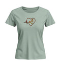 Herzschlag Hund Wandern | Damen Premium Organic T-Shirt (Fitted)