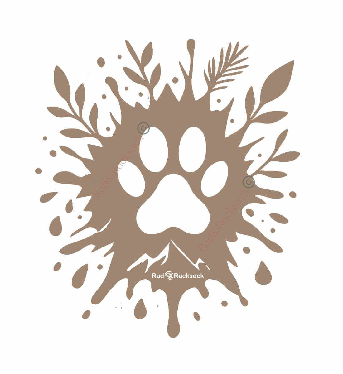 Hund Pfote | Herren Premium Organic T-Shirt von Rad&Rucksack - weitere Modelansicht 2