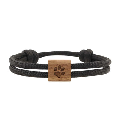Hund Pfote | Nussholz Paracord Armband