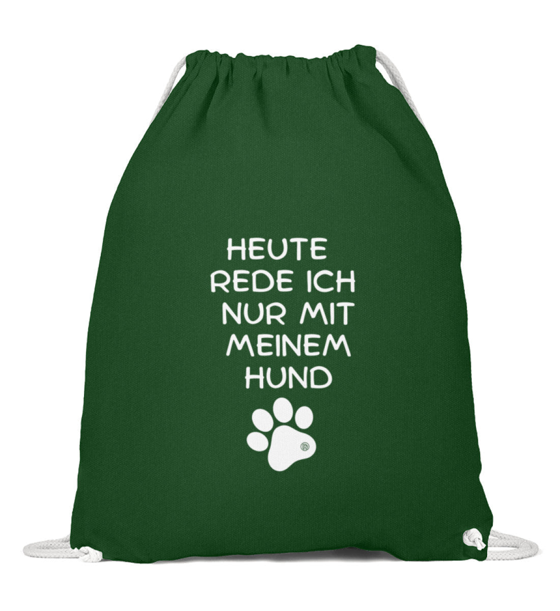 Hunde Spruch | Baumwoll Gymsac in Dunkelgrün von Rad&Rucksack