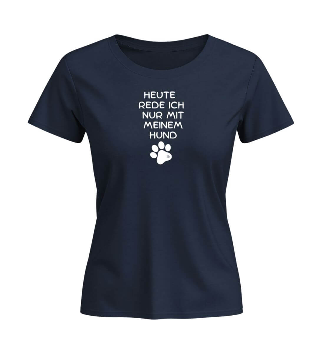Hunde Spruch | Damen Premium Organic T-Shirt (Fitted) in French Navy von Rad&Rucksack