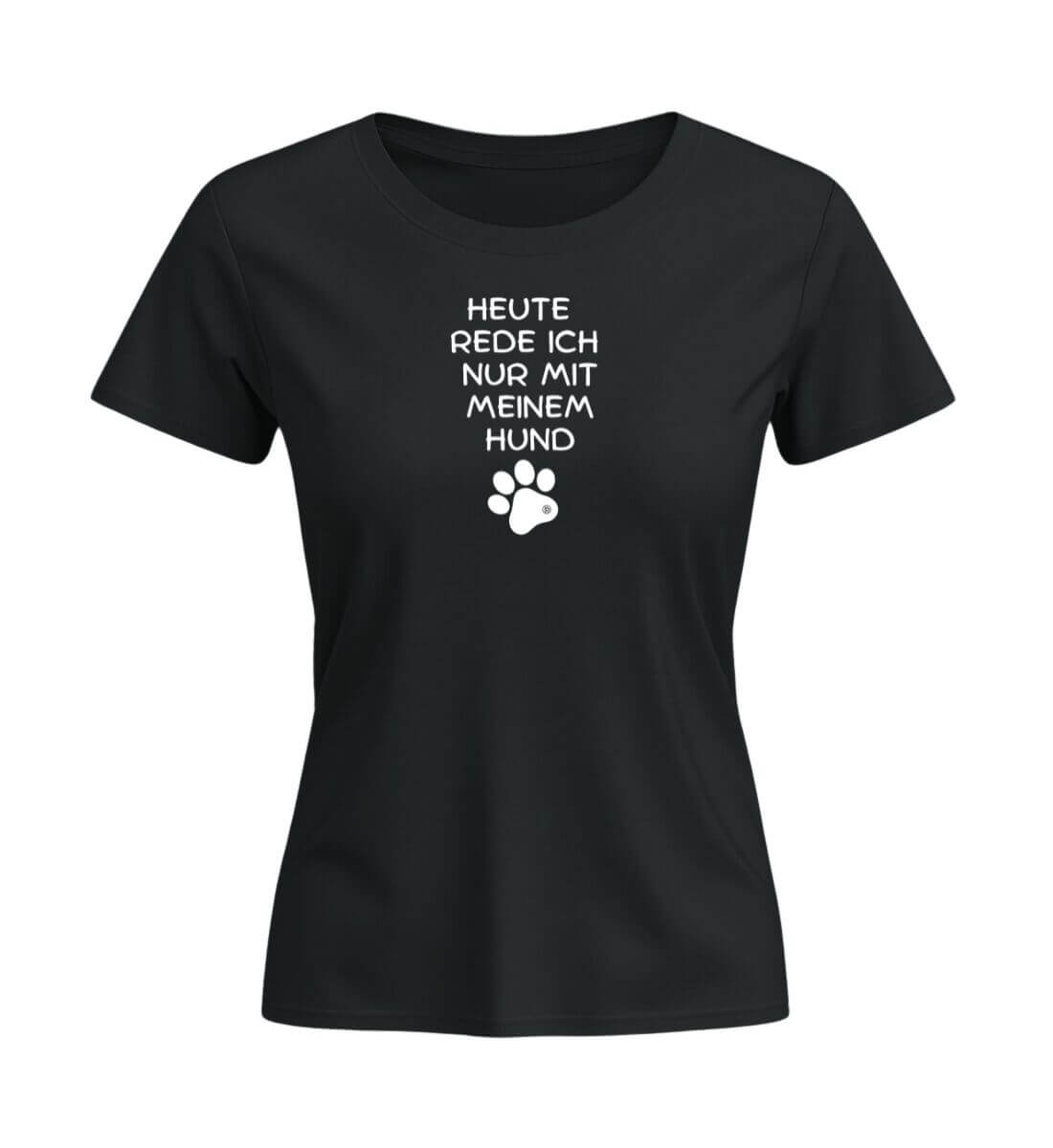 Hunde Spruch | Damen Premium Organic T-Shirt (Fitted) in Schwarz von Rad&Rucksack