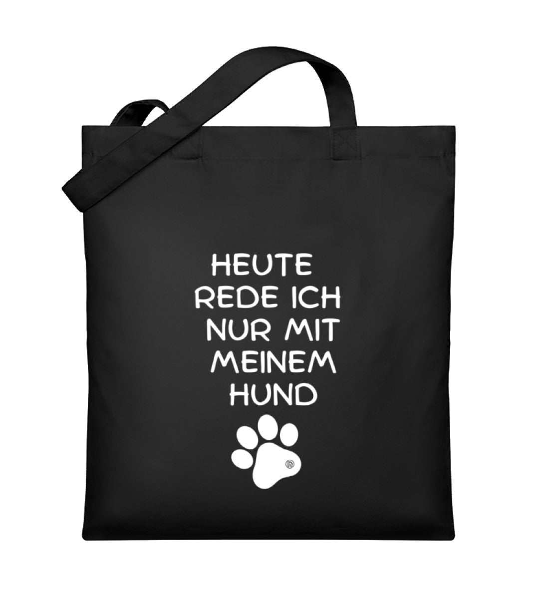 Hunde Spruch | Organic Jutebeutel in Schwarz von Rad&Rucksack
