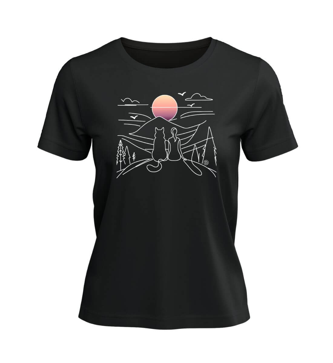 Hundemama | Damen Premium Organic T-Shirt in Schwarz von Rad&Rucksack