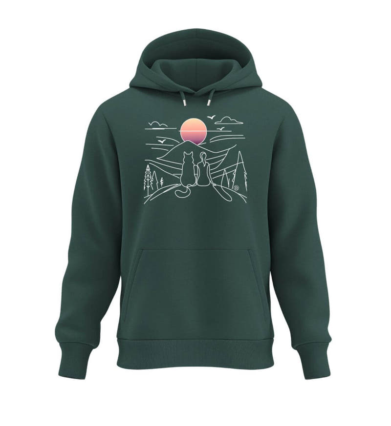 Hundemama | Unisex Organic Hoodie in Glazed Green von Rad&Rucksack