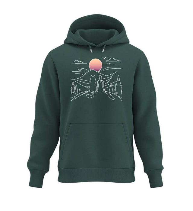 Hundemama Hoodie in Tannengrün (Glazed Green) – Produktbild (350 g/m² Bio-Baumwolle) von Rad&Rucksack