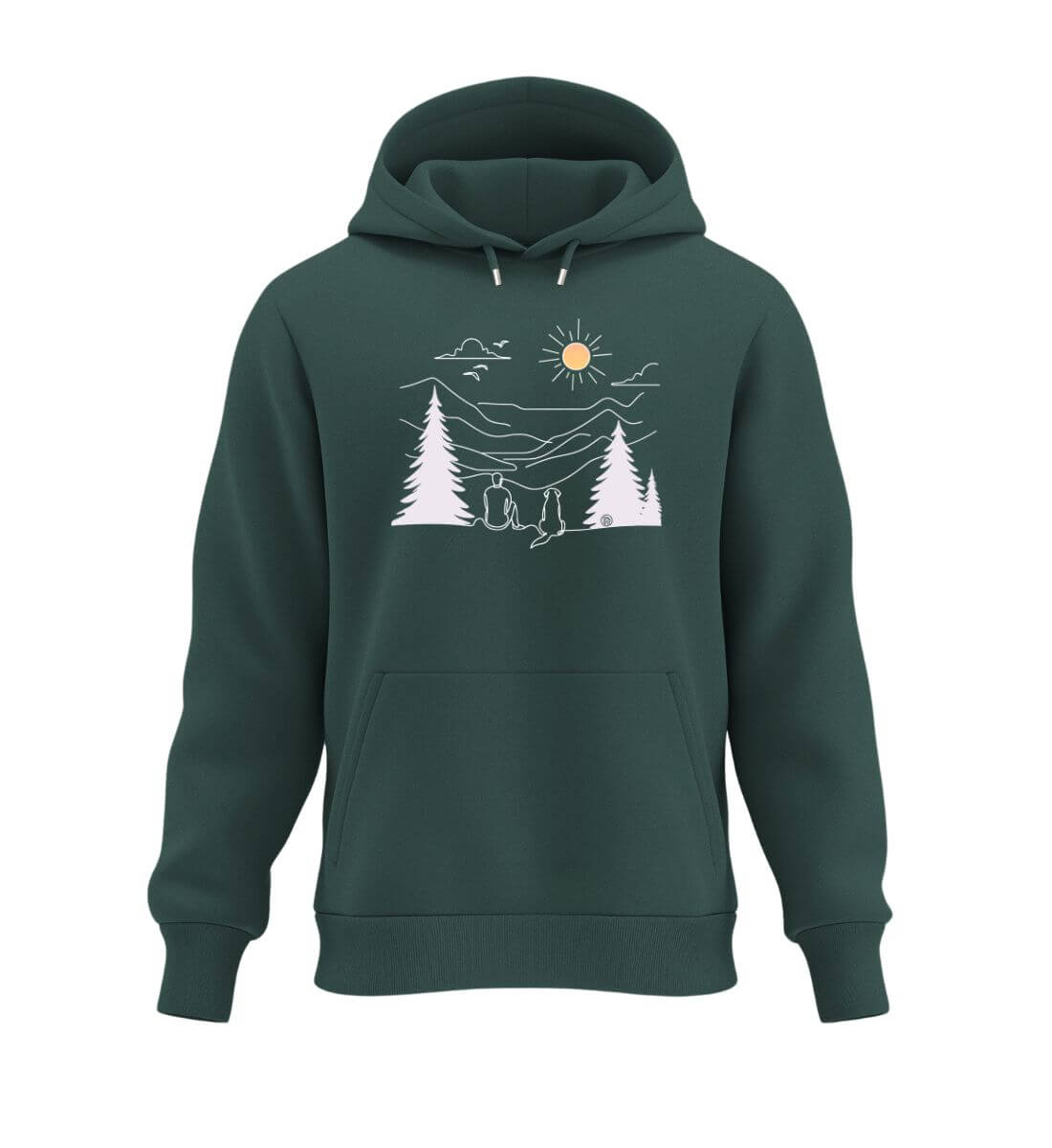 Hundepapa | Unisex Organic Hoodie in Glazed Green von Rad&Rucksack