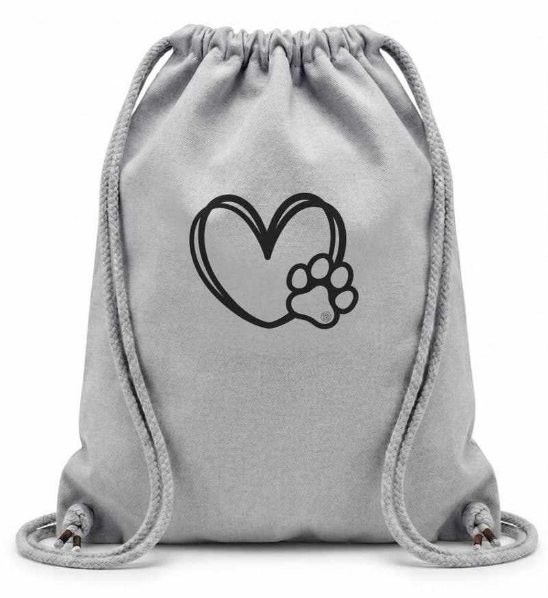 Hundverliebt | Baumwoll Gymsac in Heather Grey von Rad&Rucksack