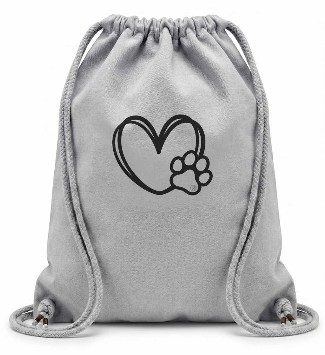 Hundverliebt | Baumwoll Gymsac in Heather Grey von Rad&Rucksack