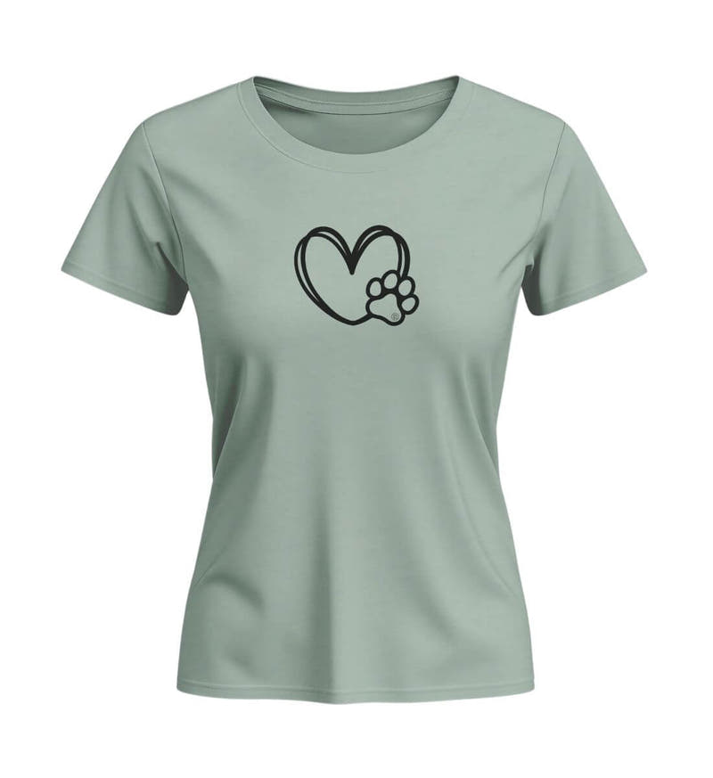 Hundverliebt | Damen Premium Organic T-Shirt (Fitted) in Aloe von Rad&Rucksack