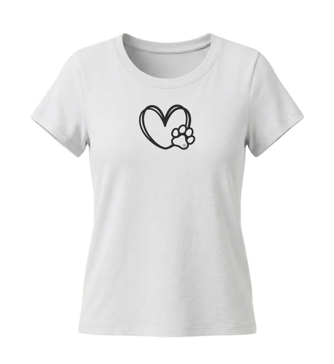 Hundverliebt | Damen Premium Organic T-Shirt (Fitted) in White von Rad&Rucksack
