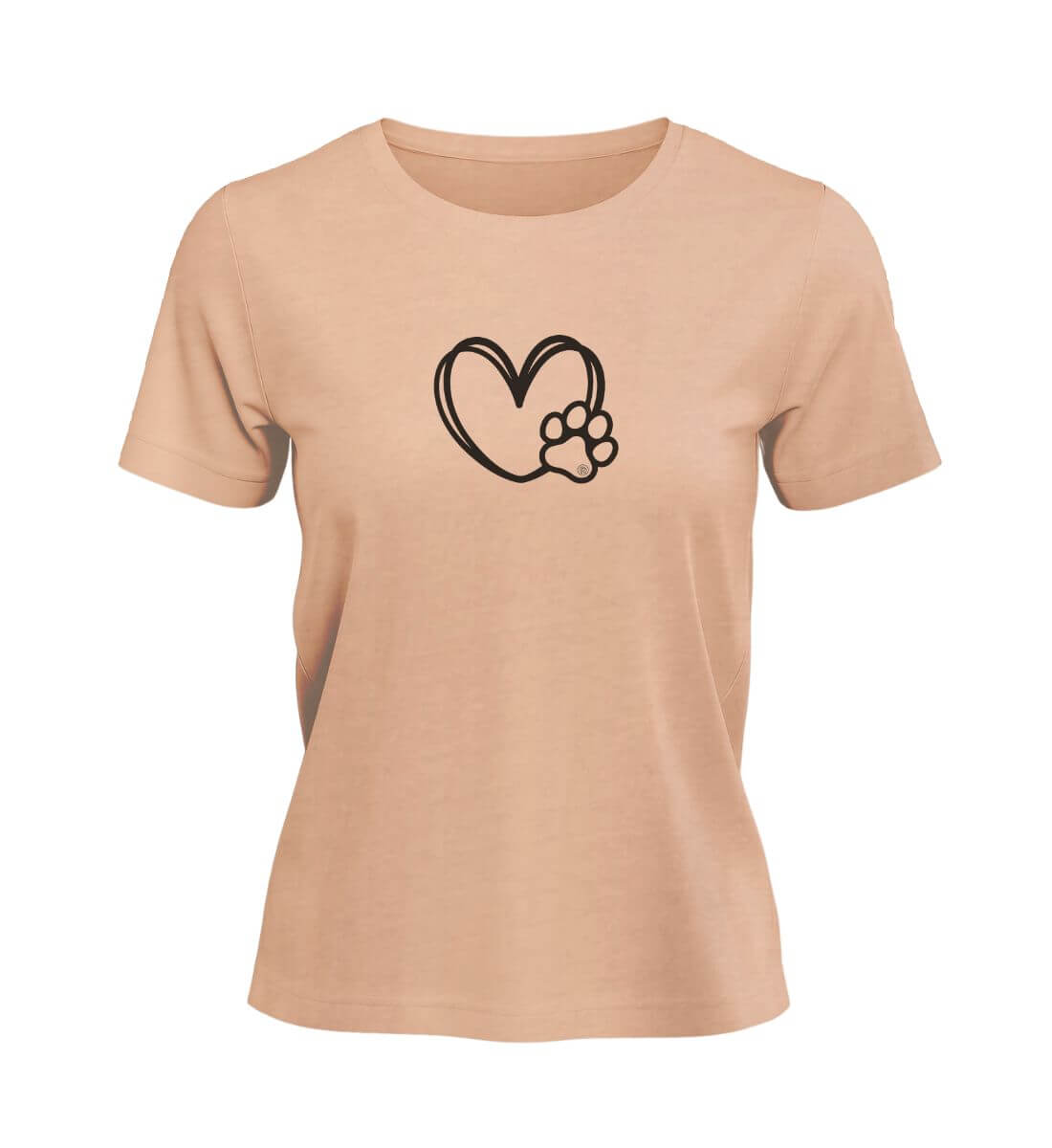 Hundverliebt | Damen Premium Organic T-Shirt in Fraiche Peche von Rad&Rucksack