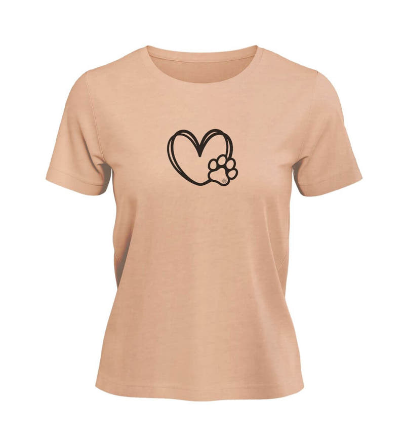 Hundverliebt | Damen Premium Organic T-Shirt in Fraiche Peche von Rad&Rucksack