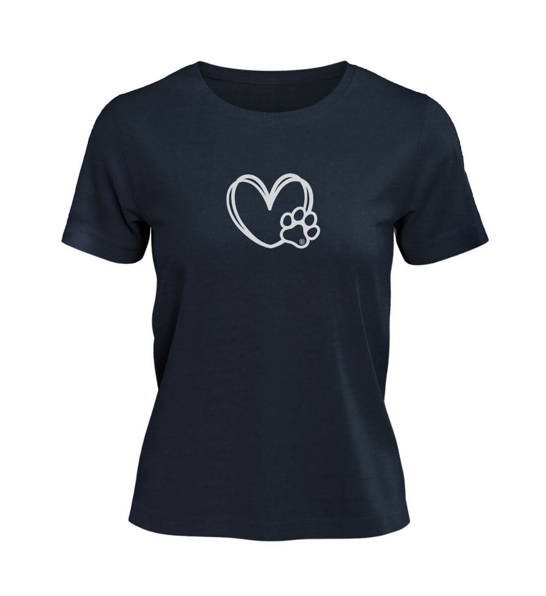 Hundverliebt | Damen Premium Organic T-Shirt in French Navy von Rad&Rucksack