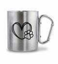 Hundverliebt | Edelstahltasse mit Karabinergriff