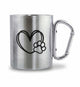Hundverliebt | Edelstahltasse mit Karabinergriff