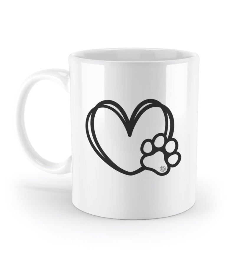 Hundverliebt Kaffeetasse in Weiß – Produktbild (Keramik, 330 ml) von Rad&Rucksack