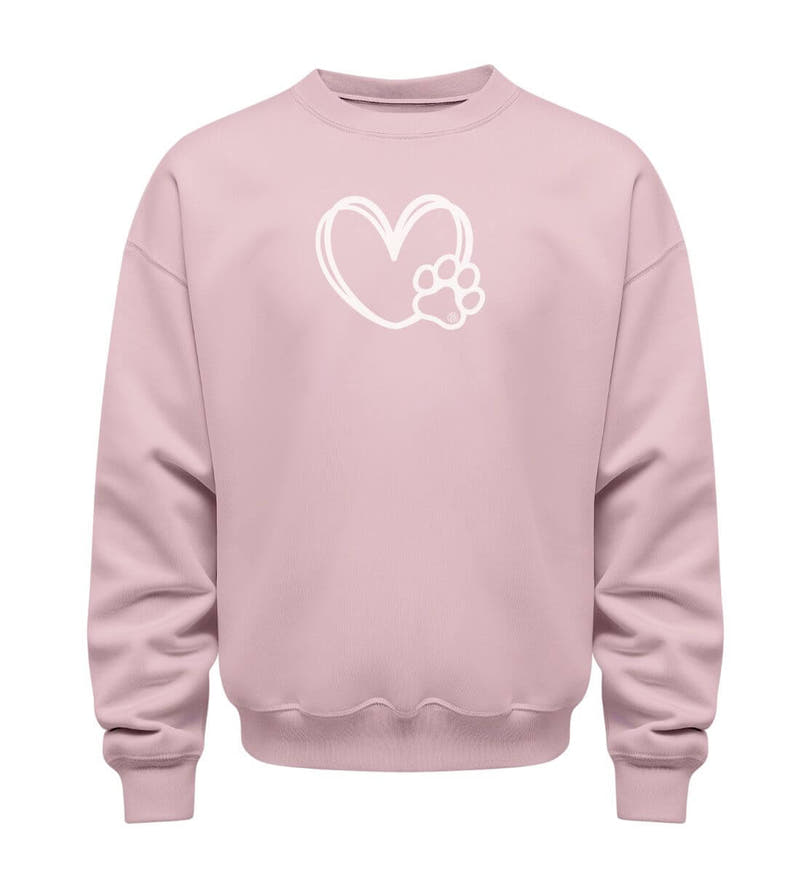 Hundverliebt | Unisex Organic Pullover in Cotton Pink von Shirtee