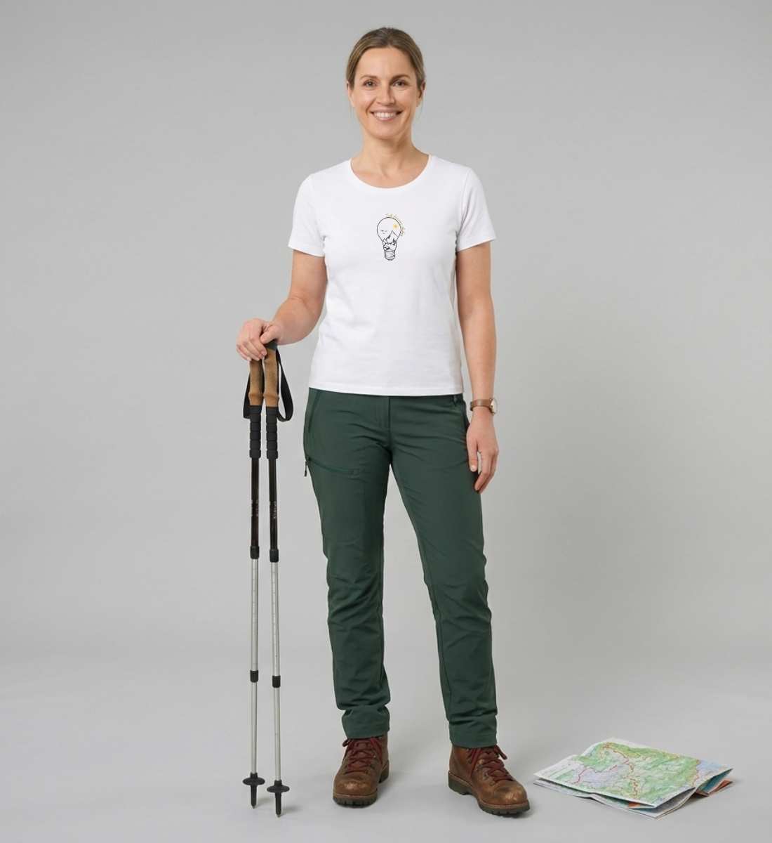 Ich brenne dafür | Damen Premium Organic T-Shirt (Fitted) in White von Rad&Rucksack Model