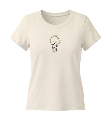 Ich Brenne Dafür T-Shirt Damen Tailliert in Naturweiß (Natural Raw) – Produktbild (155 g/m² Bio-Baumwolle, tailliert) von Rad&Rucksack