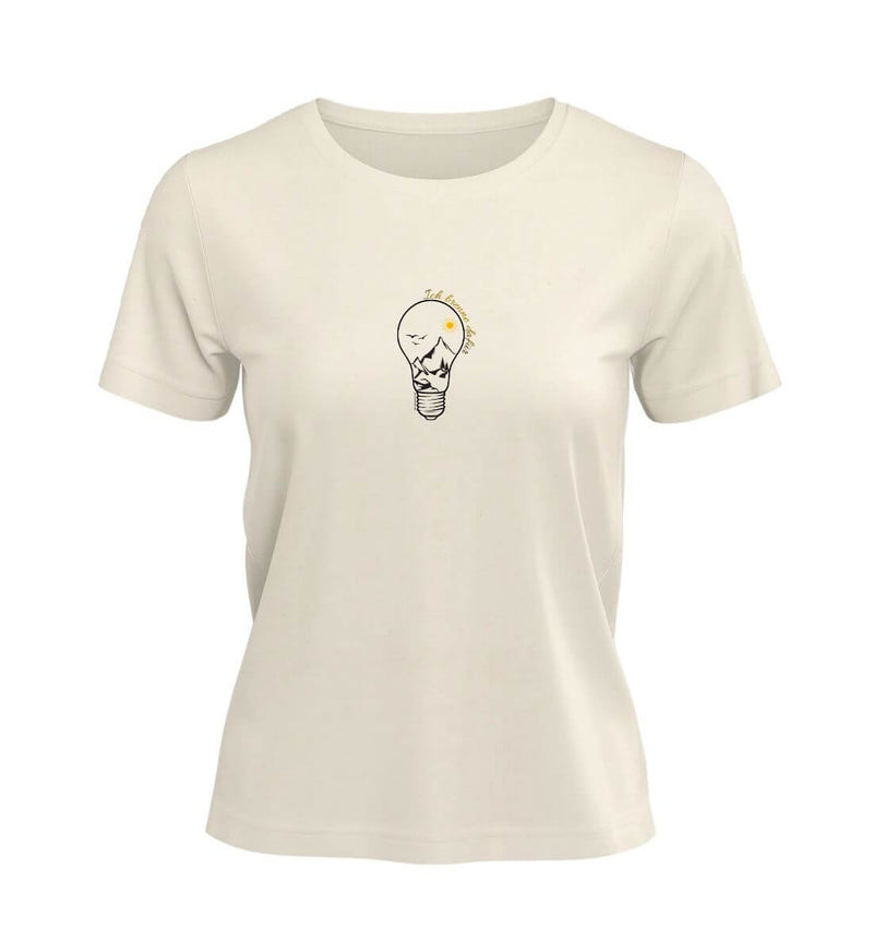 Ich Brenne Dafür T-Shirt Damen in Naturweiß (Natural Raw) – Produktbild (100% Bio-Baumwolle) von Rad&Rucksack
