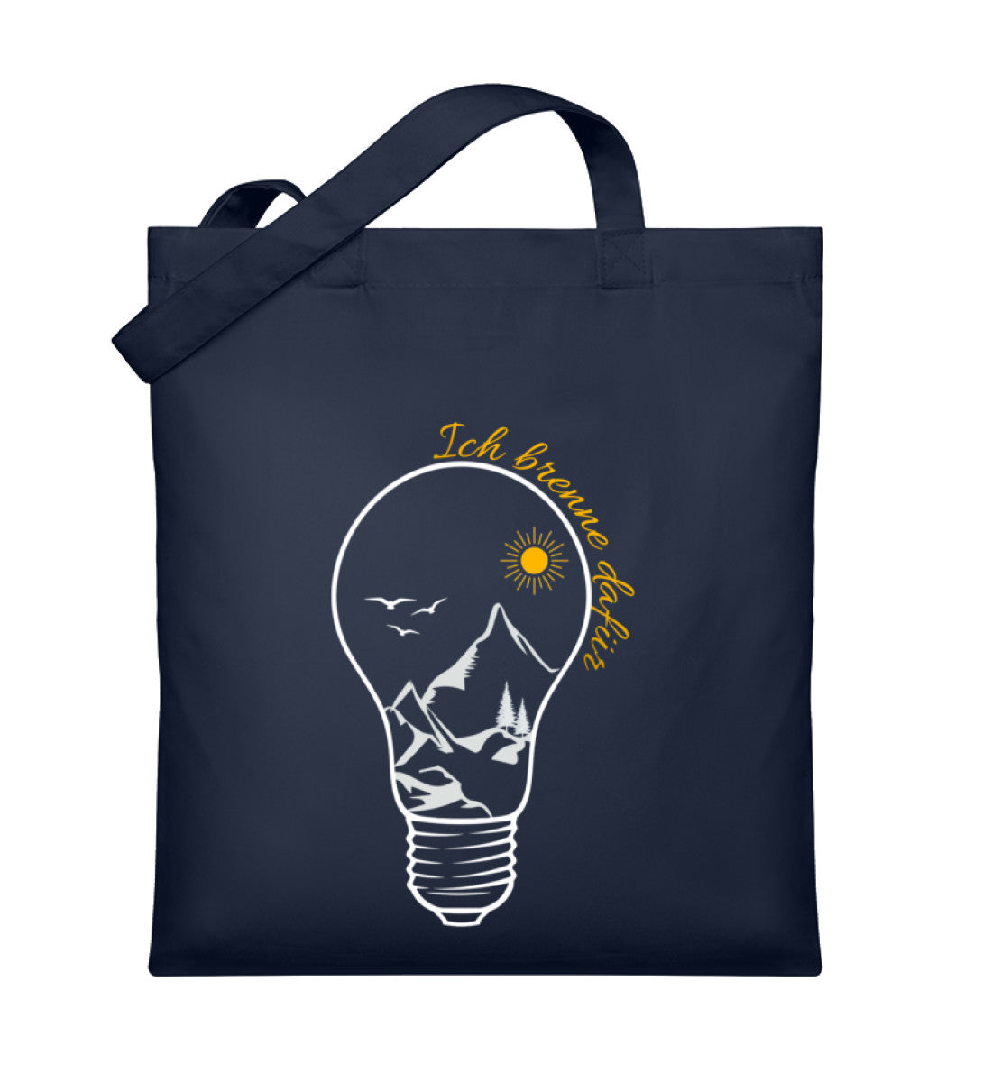 Ich brenne dafür | Organic Jutebeutel in French Navy von Rad&Rucksack