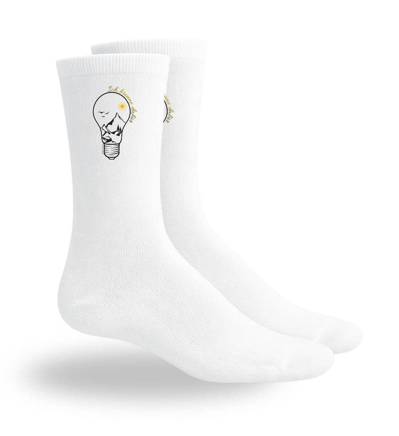 Ich brenne dafür | Sport Socken von Rad&Rucksack - am Model präsentiert